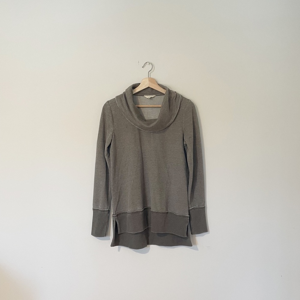 Lucky Brand • Acid Wash Green Cowl Neck Sweatshirt